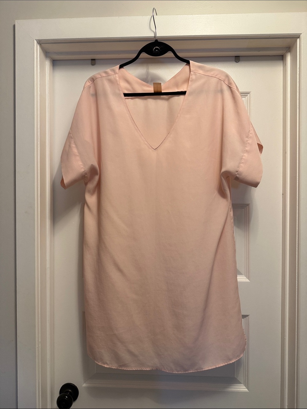 Smash & Tess Women's Pale Pink V-Neck Tunic Top/dress